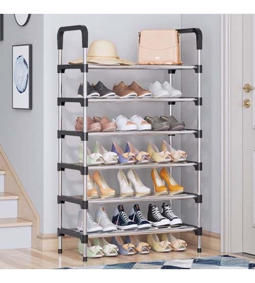Shoe Rack for Home – Stainless Steel 5/6 Layer Shoe Shelf Organizer