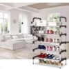 Shoe Rack for Home – Stainless Steel 5/6 Layer Shoe Shelf Organizer