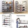 Shoe Rack for Home – Stainless Steel 5/6 Layer Shoe Shelf Organizer